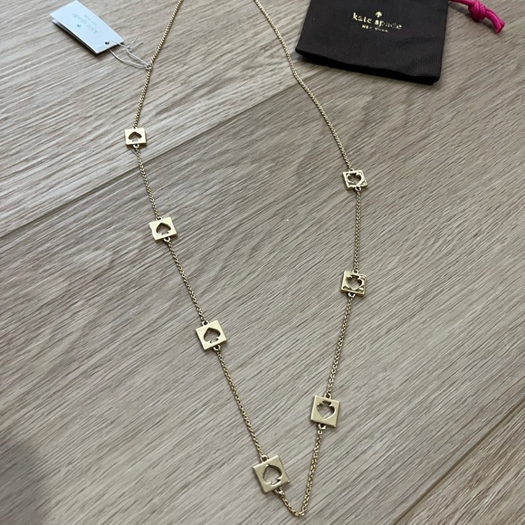 kate spade Jewelry - Kate Spade Gold Square Heart Necklace